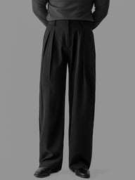 Double-Pleat Wide-Leg Casual Pants for Men | Relaxed Drape Fit — view 5