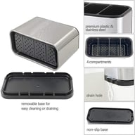 Stainless Steel Kitchen Cutlery Holder | Utensil Storage Organizer — view 10
