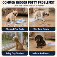 Dog Potty Tray With Removable Grating, Leak-Proof Indoor Dog Toilet For Puppy Training — view 8