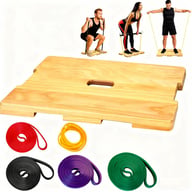 Resistance Band Foot Plate for Stability | Portable Wood Platform — view 4