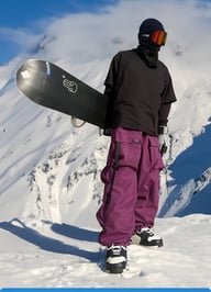 Ice South Korea Multi-Pocket Waterproof Sports Ski Pants For Men And Women Violet American Heavy Industry Snow Wear-Resistant Trendy Pants — view 20