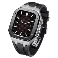 Stainless Steel Smartwatch Case with Fluororubber Band | Luxury Sports Watch — view 13