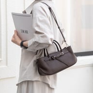 Vintage Vegetable-tanned Leather Handbag For Women, High-end Single-shoulder Bag With A Unique Belt Buckle Design, Genuine Leather Crossbody Bag — view 11