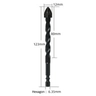 4PCS Hex Tile Drill Bit Set | Glass Ceramic Brick Drilling — view 9
