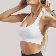 European And American Yoga Fitness Backless Sports Bra With Neck Strap And Backless Design Amazon S Quick Drying Tight Fitting Running Underwear For Women — view 6