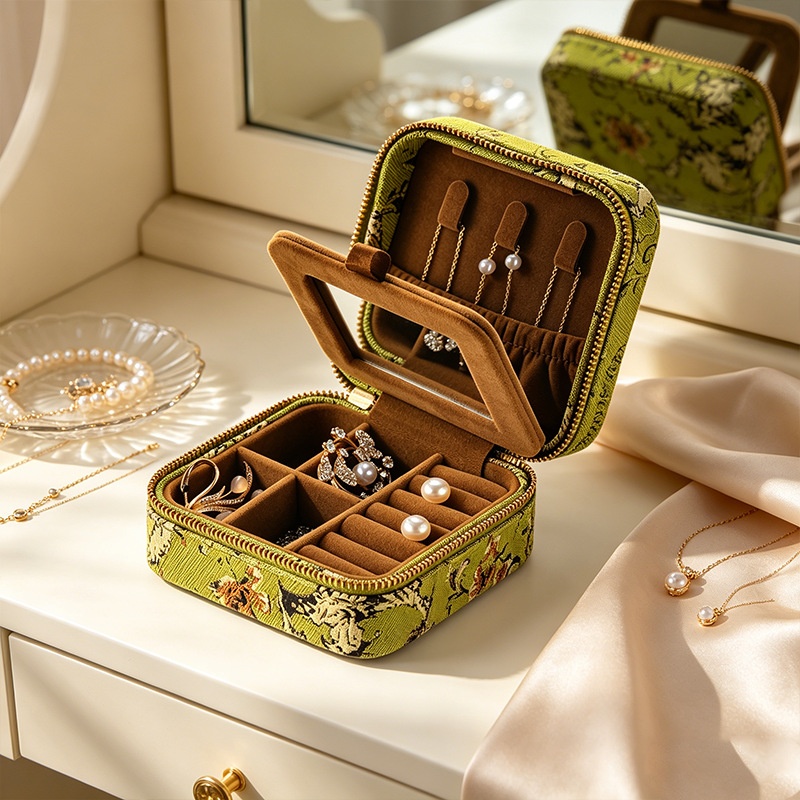 Portable Jewelry Organizer Anti-Oxidation Travel Zipper Case | Captain Fam