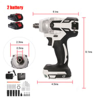 1000Nm Cordless Impact Wrench Drill Gun | 2 Battery Ratchet Driver — view 18