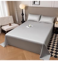 Summer Cooling Ice Silk Bed Sheet Set | Home & Kitchen Luxury Bedding — view 6