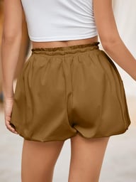 Women's High Waisted Bubble Shorts | Summer Casual Workout Puffy Shorts — view 20
