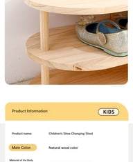 Children's Shoe-Changing Stool with Integrated Entryway Seating and Storage — view 9