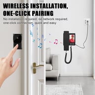 Easy wireless installation and one-click pairing of video doorbell camera