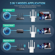 WiFi Amplifier 1200Mbps Dual Band | 4 Antennas Gigabit Port — view 6