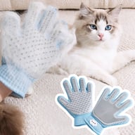 2in1 Double Sided Pet Grooming Glove, Deshedding Massage Brush Mitt For Cats & Dogs, Remove Loose Fur On Pets & Furniture, Easy Clean — view 8