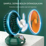 Shaking Head Fan White Li-Ion Rechargeable | Portable Desk Cooling — view 11