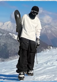 Ice South Korea Multi-Pocket Waterproof Sports Ski Pants For Men And Women Violet American Heavy Industry Snow Wear-Resistant Trendy Pants — view 13