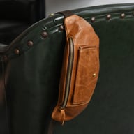 Retro Casual Vegetable Tanned Full-grain Leather Cowhide Chest Bag | Home & Kitchen — view 14