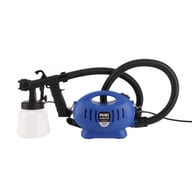 Spray gun nozzle attachments, cleaning brush, and funnel accessories included