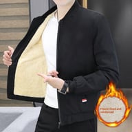 Thickened Fleece-Lined Workwear Jacket for Men | Commuter Style — view 3