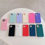 Protective phone case showing reinforced corner protection and camera cutout