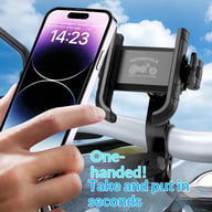 Universal Bicycle Motorcycle Phone Holder | Secure Handlebar Mount — view 5