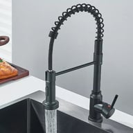 360 Pull-Out Kitchen Faucet with Spray Head | Modern Sink Tap — view 8