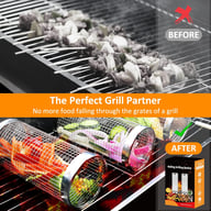 Rolling Grill Basket 304 Stainless Steel | BBQ Grilling Accessories — view 4