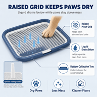 Dog Potty Tray With Removable Grating, Leak-Proof Indoor Dog Toilet For Puppy Training — view 7