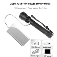 9900000LM LED Flashlight Rechargeable Zoom Torch | Super Bright — view 9