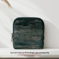 Velvet Cosmetic Bag with Tassel | Zippered Travel Pouch Canada — view 10