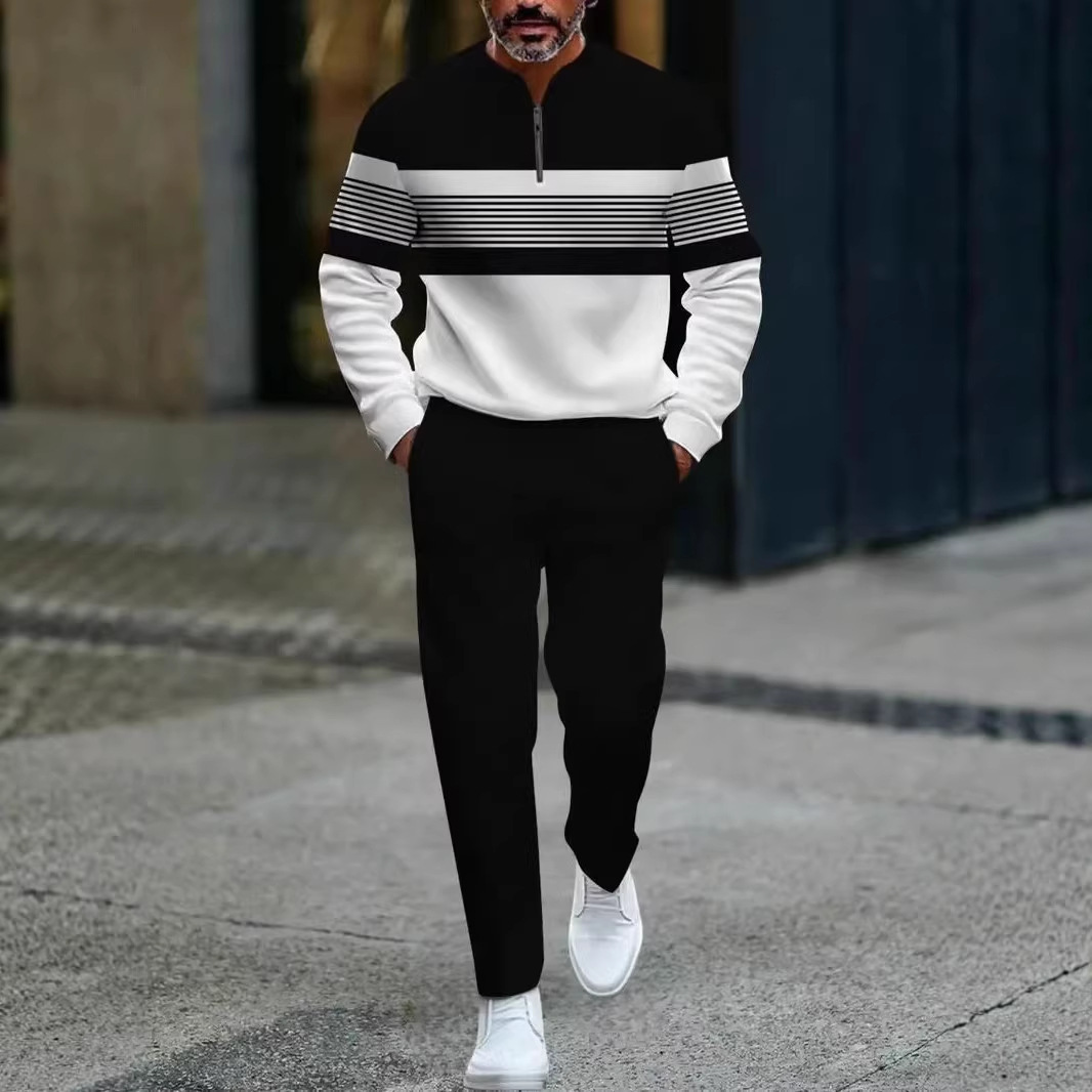 Men's Casual Long-Sleeve Pants Set | Coordinated Comfort Wear Canada