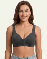 Easy-On Front Closure Wireless Support Bra — view 9
