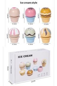 Wooden Ice Cream Model Playset Toy | Role-Play Store & Truck — view 20