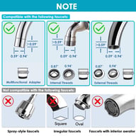 Stainless Steel Faucet Filter with Activated Carbon | Kitchen Water — view 10