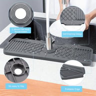 NonSlip Silicone Self-Draining Board | Large Kitchen Faucet Splash Guard — view 4