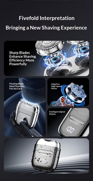 LED Digital Display Portable Mini Electric Shaver | Fast-Charging — view 14
