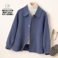 Short Doll-Collar Double-Faced Wool Coat for Women | Canadian — view 9