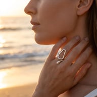 Women's Stainless Steel Geometric Open Ring | Minimalist Fashion Band — view 7