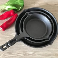 3-Piece Cast Iron Skillet Set | Pre-Seasoned Non-Stick Frying Pans — view 18
