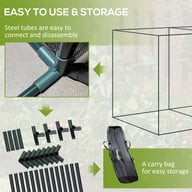6' x 3' x 5' Crop Cage Plant Protection Tent | Zippered Doors — view 6