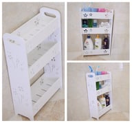 White Bathroom Kitchen Shelf Organizer | Freestanding Storage Solution — view 4