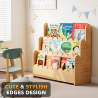 Solid Wood Children's Floor Picture Book Bookshelf | Home & Kitchen Storage — view 5