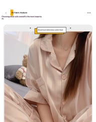 Womens Summer High-End Ice Silk Short-Sleeve Pajama Set 3 Pieces — view 11
