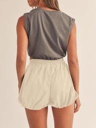 Women's High Waisted Bubble Shorts | Summer Casual Workout Puffy Shorts — view 7