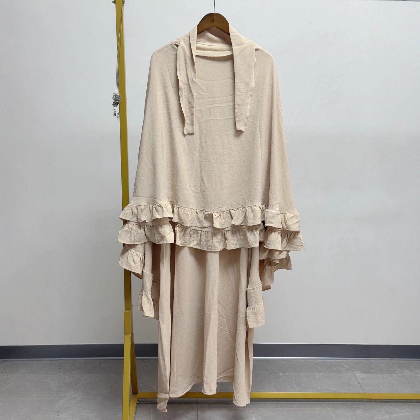 Women's Middle Eastern Robe Set with Attached Hijab | Modest Dress