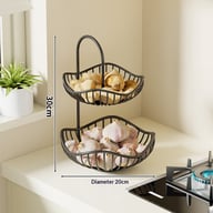 Kitchen Onion Ginger Garlic Basket Double-Layer Fruit Storage Rack — view 14
