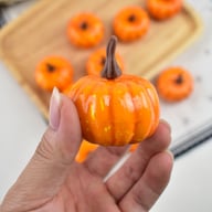12Pcs Artificial Pumpkins Small Simulation Vegetable Decorating Thanksgiving Day Wreath Decorative Accessories 5.2cm H 4.2cm Dia — view 6