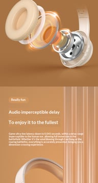 Fashionable On-Ear Bluetooth Wireless Headphones with RGB Lighting — view 10