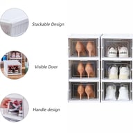 Foldable Shoe Storage Organizer 6-Layer Stackable Sneaker Boxes — view 4