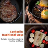 3-Piece Cast Iron Skillet Set | Pre-Seasoned Non-Stick Frying Pans — view 9