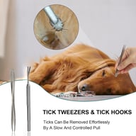 Tick Removal Tool 8 In 1 With Storage Box, Tick Tweezers, Flea Comb, Magnifying Glass, Dog Tick Remover Tool Tick Removal Kit Tick Removal Tool For Dogs Cats Pet Tick Comb — view 7